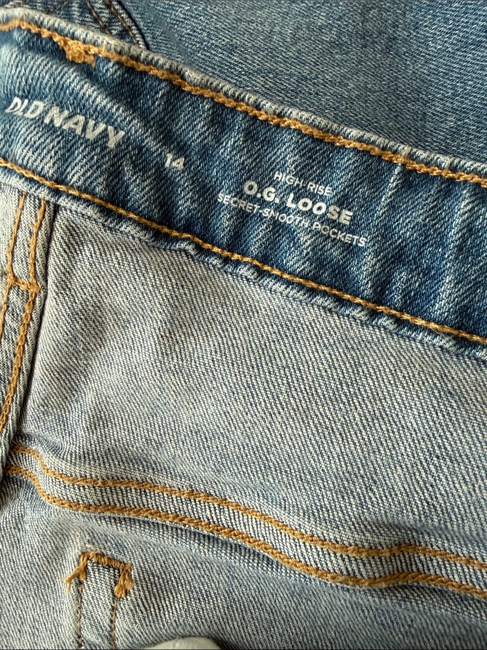 Old Navy Light Blue High-Rise OG Loose Jeans - Picture 3 of 3